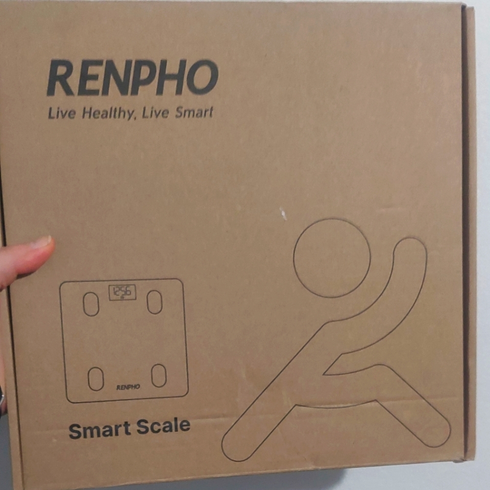 White Renpho Smart Scale - Barely Used, still with box glass scale body fat %